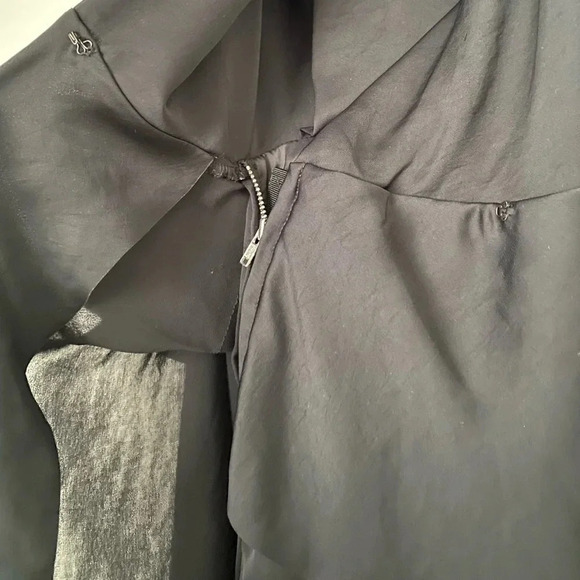 ACNE - Black Silk Darling Longsleeve Dress - Picture 12 of 17